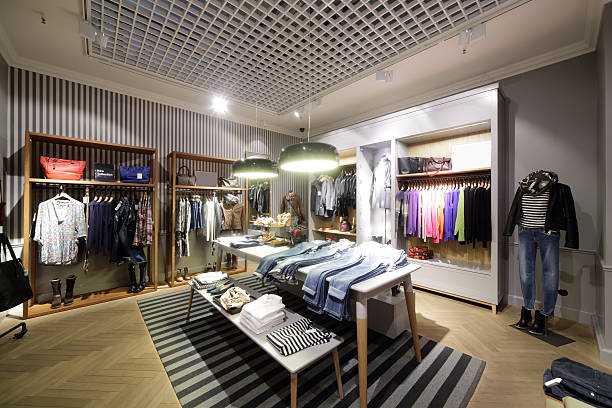 istock brand new interior of cloth store 513203303