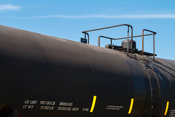 istock Black Railroad Tanker Car Close Up 513204071