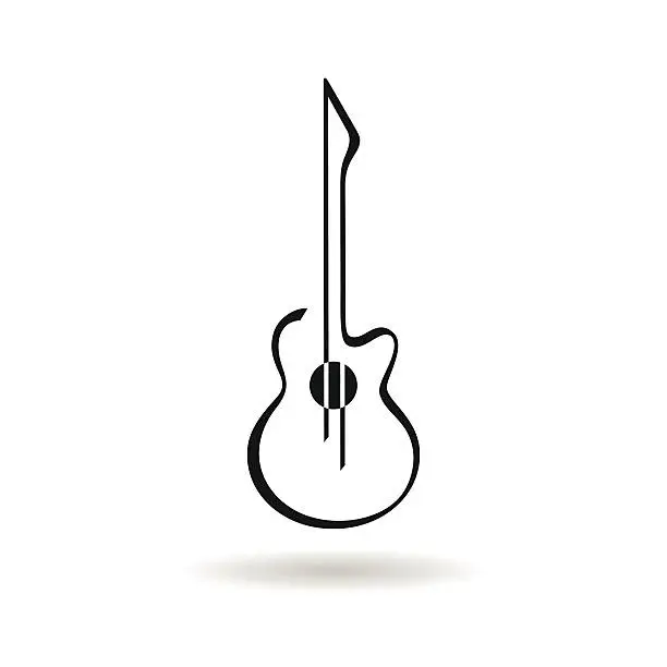 Vector illustration of Guitar icon