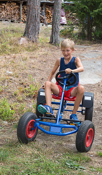 istock Young boy driving pedal car 513205777