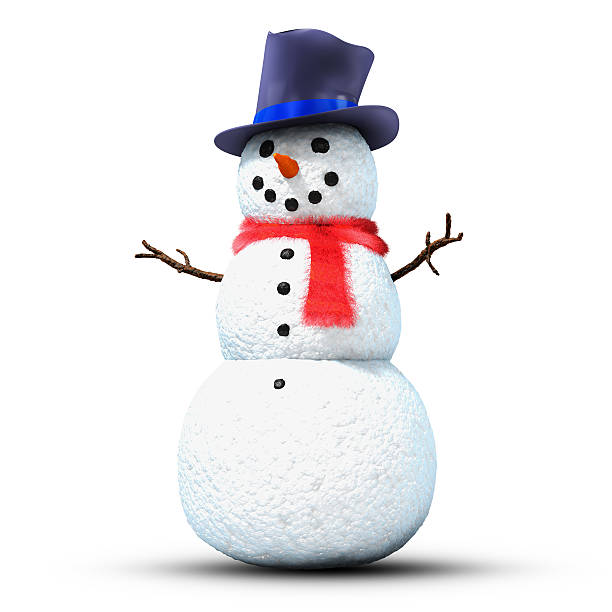 snowman 3d - winter clothing hat human eye стоковые фото и изображения