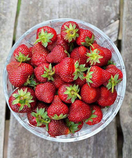 istock strawberries in a beautiful glass dish 513206867