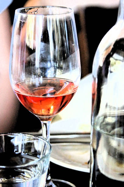 istock Glass of Rose Wine Stylized 513207353