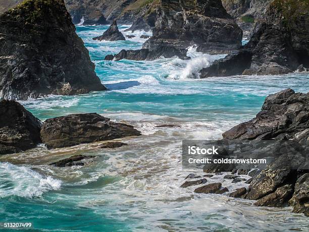 Stormy Bay Stock Photo - Download Image Now - Tintagel, Atlantic Ocean, Bay of Water