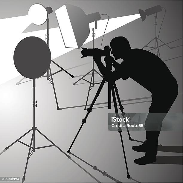 Photo Session Stock Illustration - Download Image Now - Home Video Camera, Spot Lit, Activity