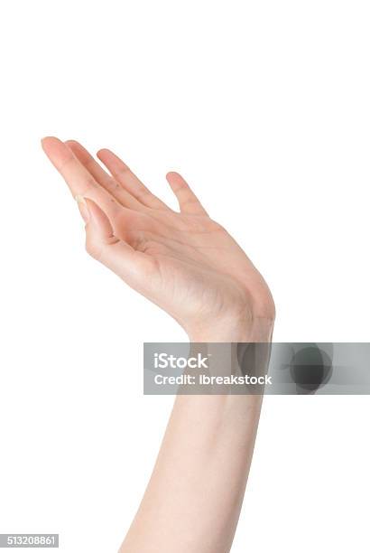 Female Hand Making A High Five Gesture Isolated Stock Photo - Download Image Now - Open, Palm of Hand, Women