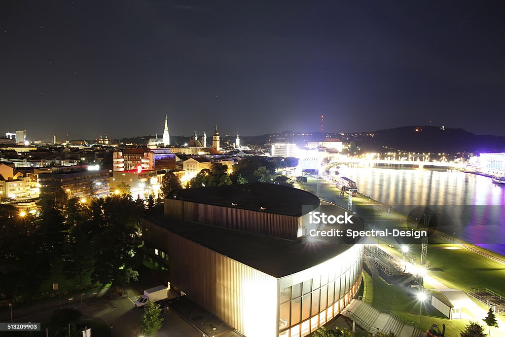 Linz by night Linz by night. Architecture Stock Photo