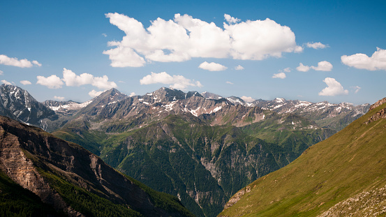 Mountain peak in Austrian Alps, during summer