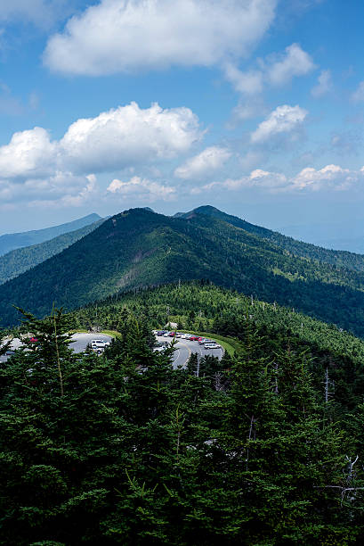 Mt. Mitchell in North Carolina Ranges of peaks as seen from Mt. Mitchell in North Carolina. Appalachian Mountains. mt mitchell stock pictures, royalty-free photos & images