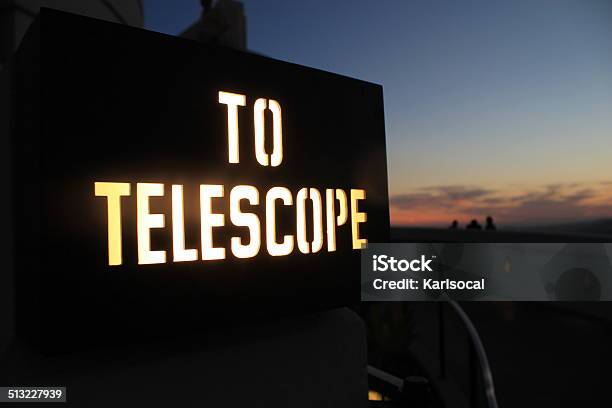 Sign Stock Photo - Download Image Now - Astronomy Telescope, California, Griffith Park