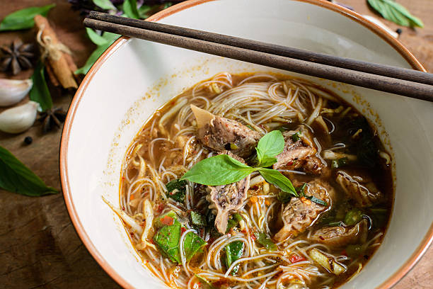 istock Noodle soup with Stewed pork 513228084