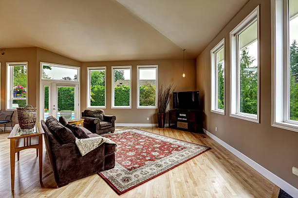 istock Living room in soft brown tones 513229291