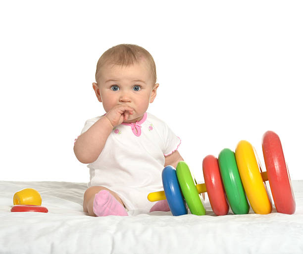 istock Cute baby wih toy 513229608