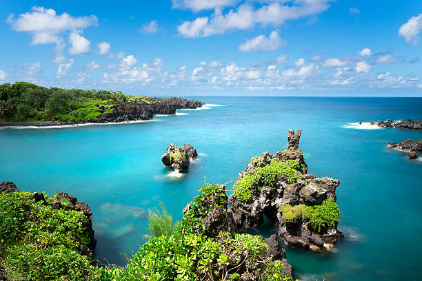 road to hana - maui hana hawaii islands landscape 뉴스 사진 이미지