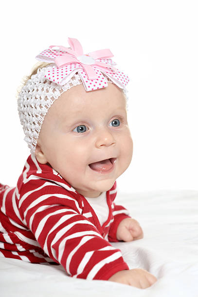 istock Baby girl  in cute  clothes 513233254