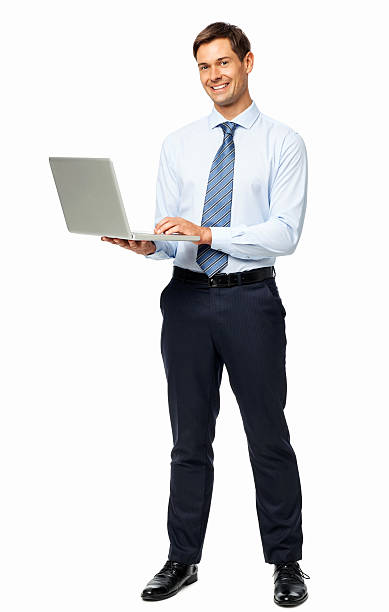 istock Portrait Of Smiling Businessman Using Laptop 513234076