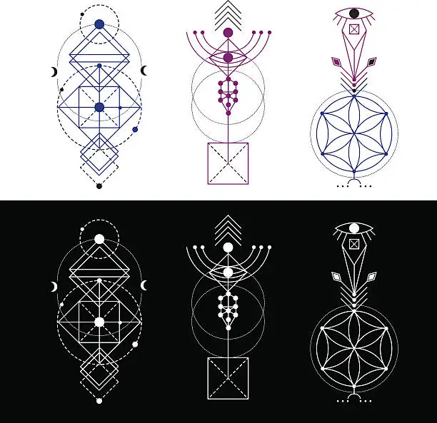 Vector illustration of Sacred Geometry/ Totem