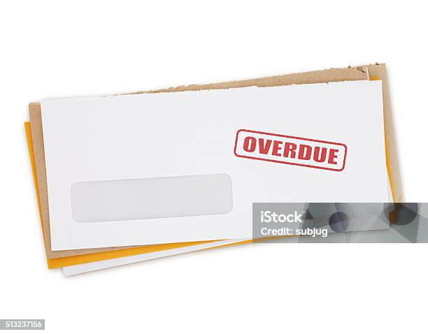 Overdue Bills Stock Photo - Download Image Now - Financial Bill, Cut Out, Past Due