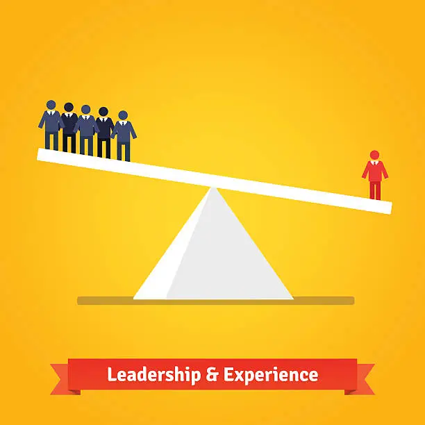 Vector illustration of Leadership and experience