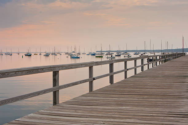 istock Boardwalk at sunset in Rockland, Maine 513241468