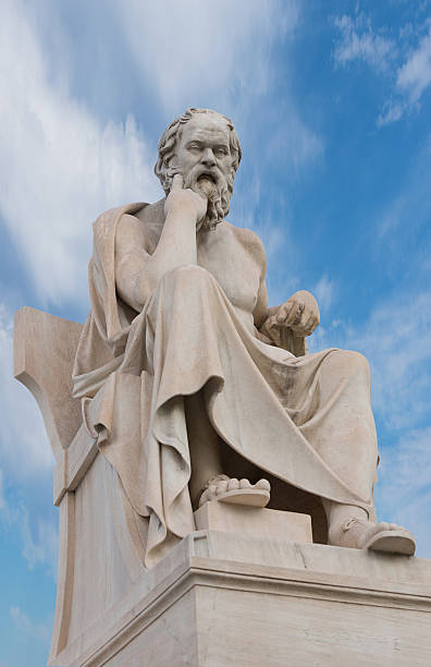 Greek Philosopher Aristoteles Sculpture stock photo