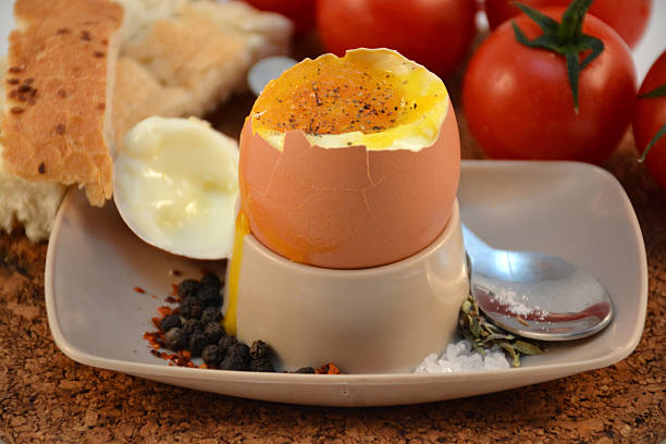 boiled egg stock photo