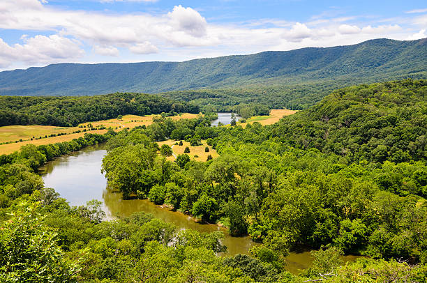 parco statale del fiume shenandoah - shenandoah river valley foto e immagini stock