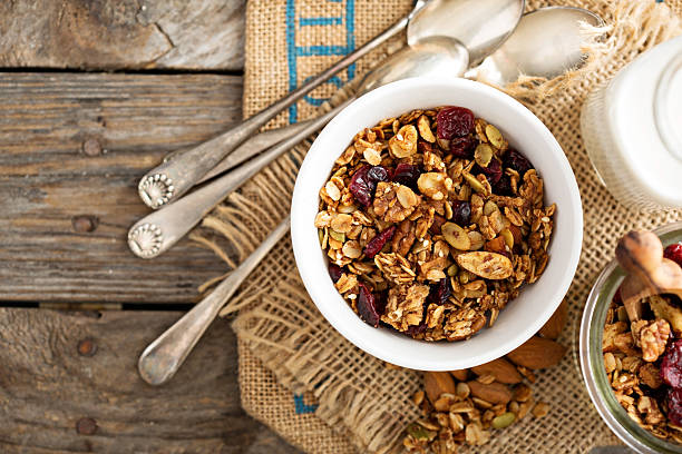 istock Homemade granola with milk for breakfast 513246870