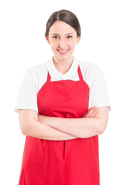 istock Confident and young supermarket employee 513249100