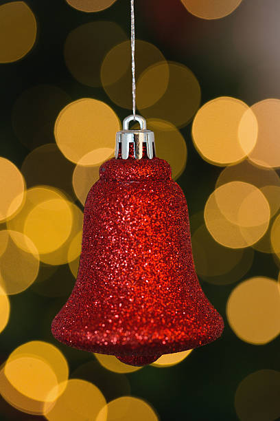 istock Red christmas bell decoration hanging 513251021