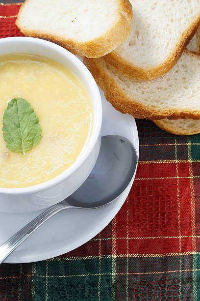 istock bowl of soup and bread 513251857