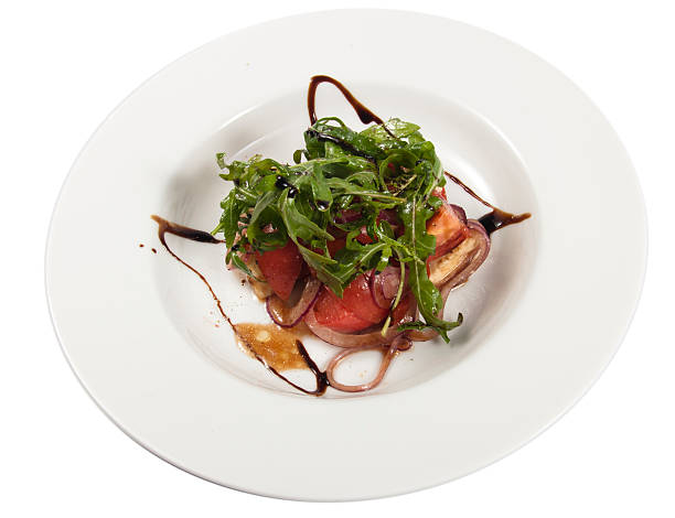 istock Salad with two kinds of tomatoes, mozzarella, arugula 513251906