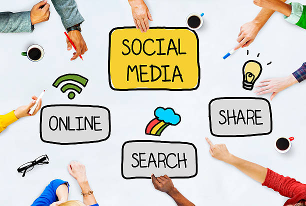 istock Hands on White Board with Social Media Concepts 513252747