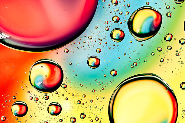 istock Water droplets on glass with reflections in them. 513253204