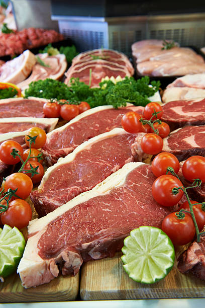 istock Display Of Fresh Meat In Butcher's Store 513253504