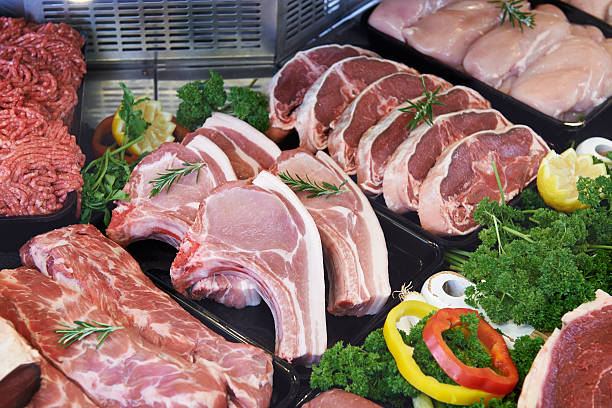istock Display Of Fresh Meat In Butcher's Store 513253784