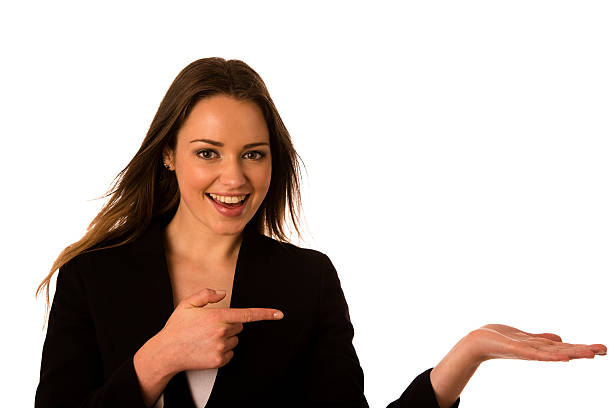 istock Preety asian caucasian business woamn looking confident into copyspace 513254679