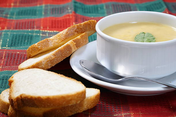 istock bowl of soup and bread 513255297