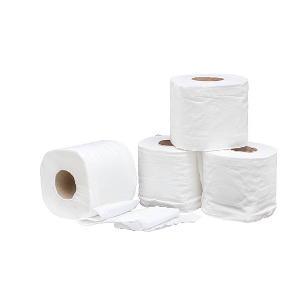 istock Toilet paper on white background 513256625