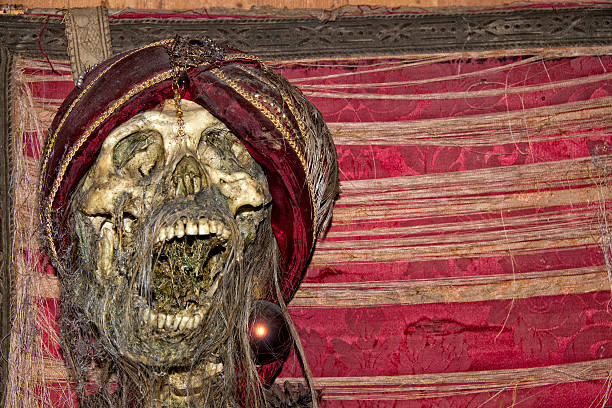 Isolated close up of the face of a pirate