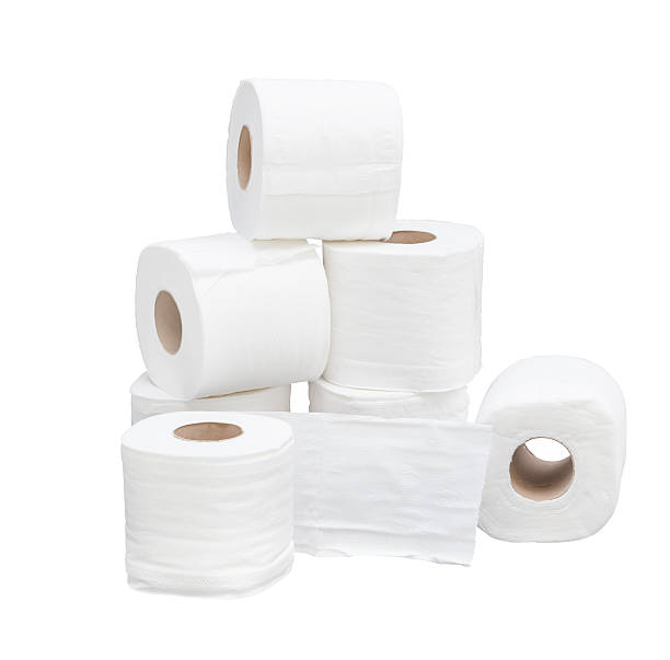 istock Toilet paper on white background 513273197