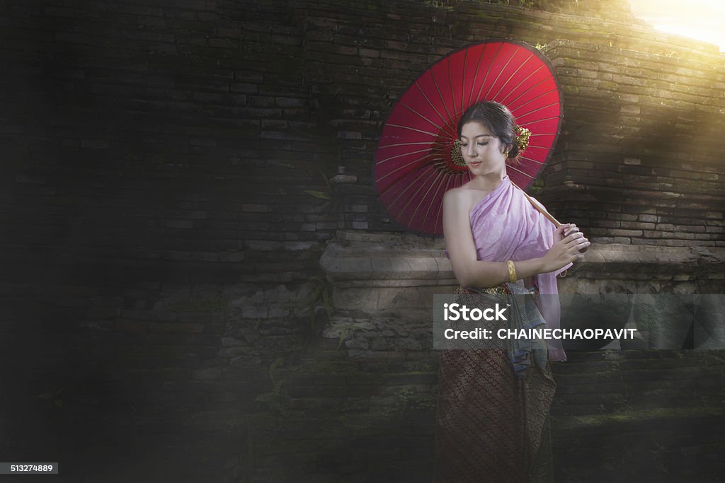 elegant Lanna woman An elegant Lanna womann Adult Stock Photo