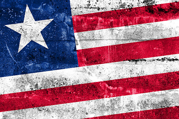 National flag of the Liberia. The main symbol of an independent country. Flag of Liberia. 2021