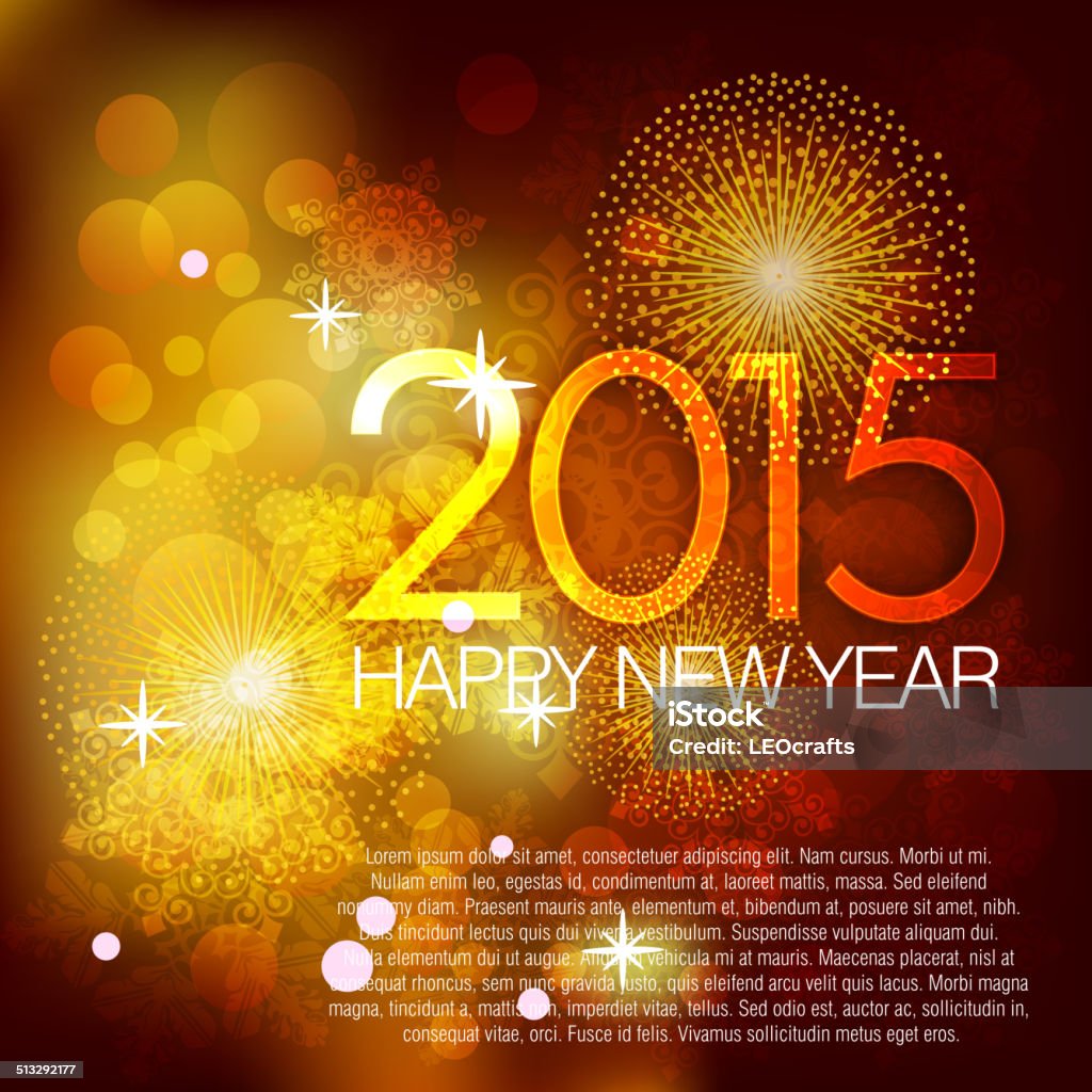 2015,New Year Celebration background Vector illustration of 2015, all elements are in separate layers and grouped. 2015 stock vector