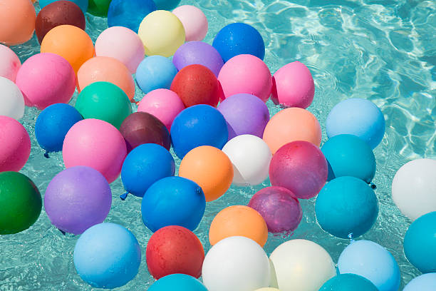 A pile of pastel water balloons at the ready.