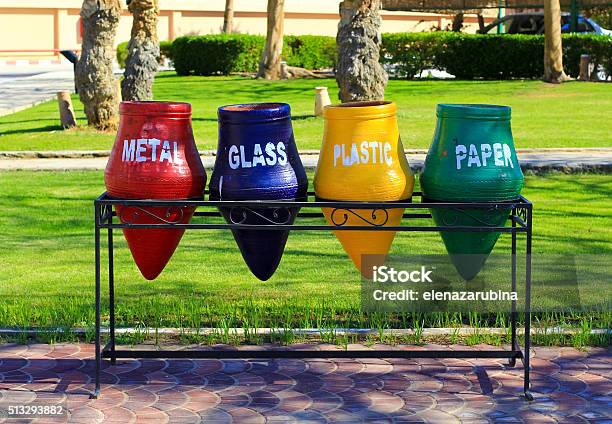 Garbage Separation And Recycling Stock Photo - Download Image Now - Container, Decorative Urn, Garbage