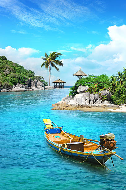 Tourist Boat to snorkeling at Surin Island, Thailand : March 2019