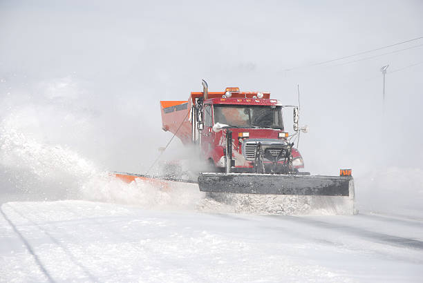 istock Snow plower truck. 513294788