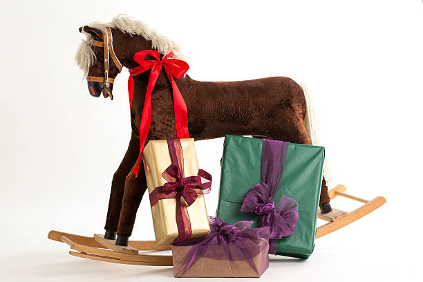 rocking horse and gift