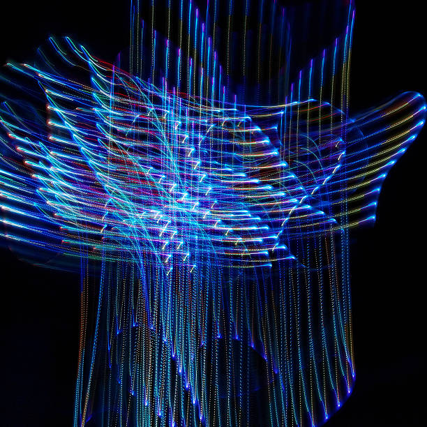 istock colorful dotted light lines -  light painting 513296504